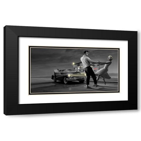 Rendezvous 2 Black Modern Wood Framed Art Print with Double Matting by Consani, Chris