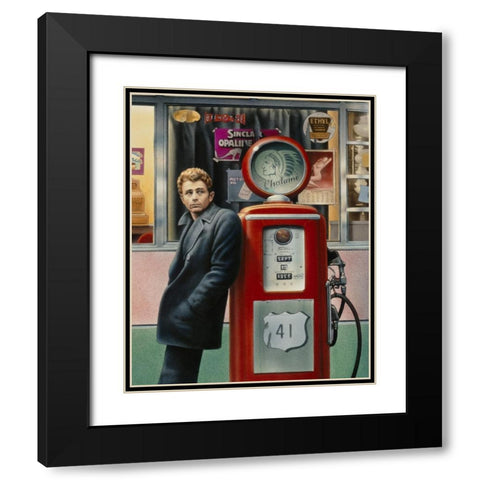 James Dean Black Modern Wood Framed Art Print with Double Matting by Consani, Chris