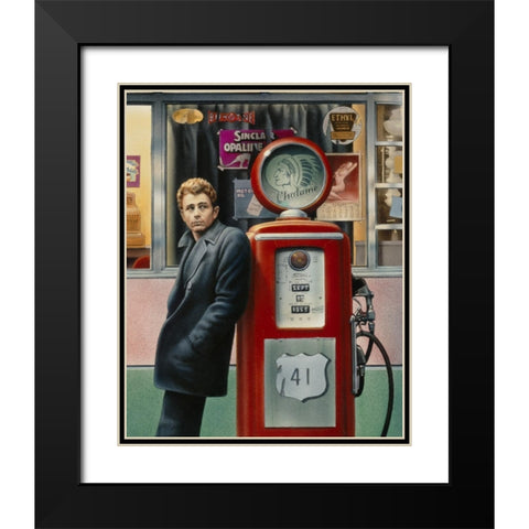 James Dean Black Modern Wood Framed Art Print with Double Matting by Consani, Chris