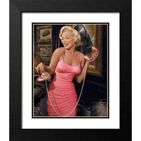 Marilyns Call Black Modern Wood Framed Art Print with Double Matting by Consani, Chris