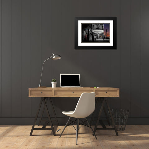 Midnight Black Modern Wood Framed Art Print with Double Matting by Consani, Chris