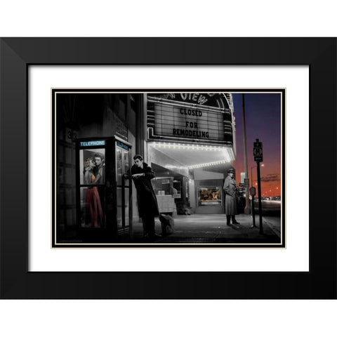 Midnight Black Modern Wood Framed Art Print with Double Matting by Consani, Chris