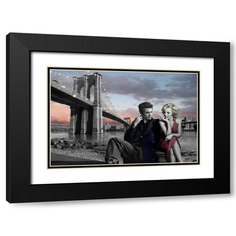 Brooklyn Black Modern Wood Framed Art Print with Double Matting by Consani, Chris