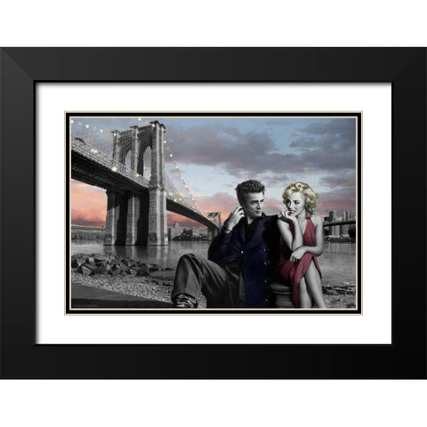 Brooklyn Black Modern Wood Framed Art Print with Double Matting by Consani, Chris