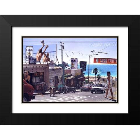 Like Vollyball Black Modern Wood Framed Art Print with Double Matting by Consani, Chris