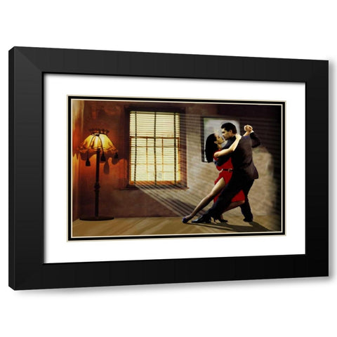 Tango Black Modern Wood Framed Art Print with Double Matting by Ketterl, Jim