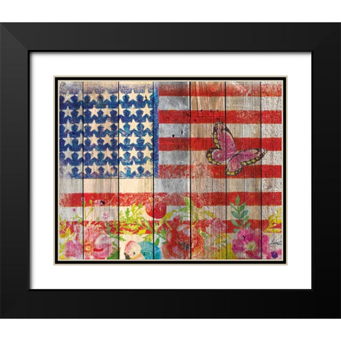 Flag 3 Black Modern Wood Framed Art Print with Double Matting by Nobleworks, Inc.