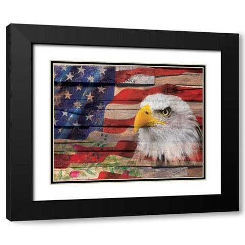 Flag 4 Black Modern Wood Framed Art Print with Double Matting by Nobleworks, Inc.