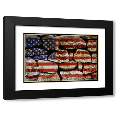 Flag 11 Black Modern Wood Framed Art Print with Double Matting by Nobleworks, Inc.