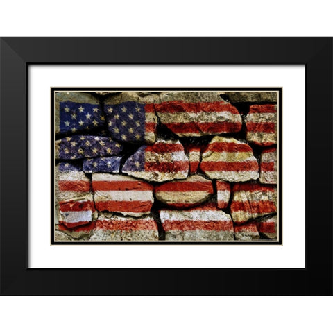Flag 11 Black Modern Wood Framed Art Print with Double Matting by Nobleworks, Inc.