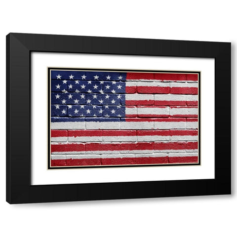 Flag 12 Black Modern Wood Framed Art Print with Double Matting by Nobleworks, Inc.