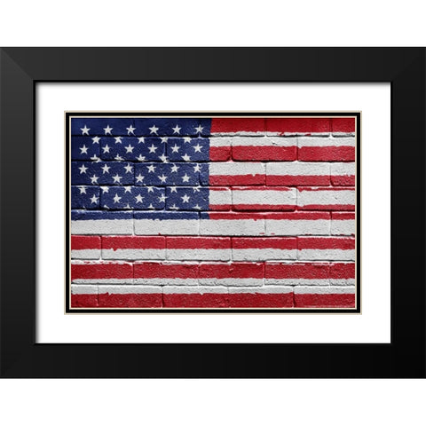 Flag 12 Black Modern Wood Framed Art Print with Double Matting by Nobleworks, Inc.