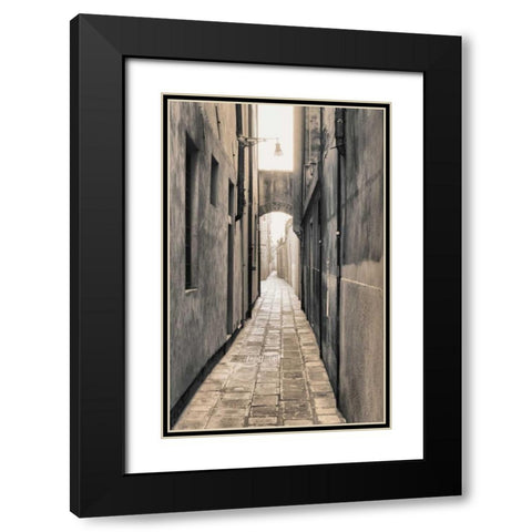 Sized alley 1 Black Modern Wood Framed Art Print with Double Matting by Carlier, Dick