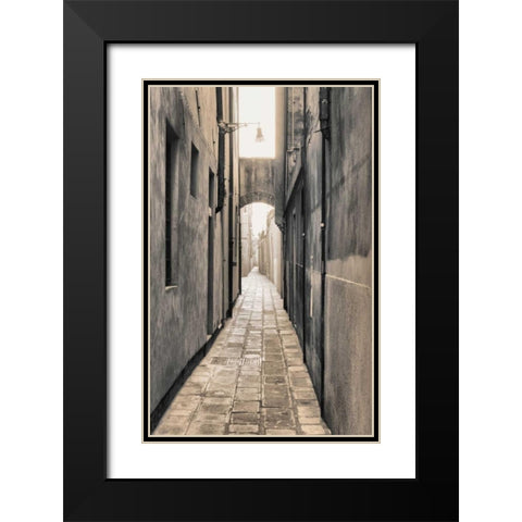 Sized alley 1 Black Modern Wood Framed Art Print with Double Matting by Carlier, Dick