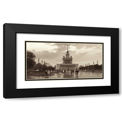 Wdnh, Moscow Black Modern Wood Framed Art Print with Double Matting by Ryazanov