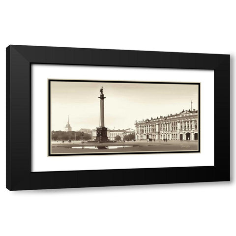 Winter Palace, St. Petersburg Black Modern Wood Framed Art Print with Double Matting by Ryazanov
