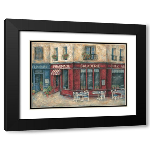 Saladerie Black Modern Wood Framed Art Print with Double Matting by Kaufman, Judy
