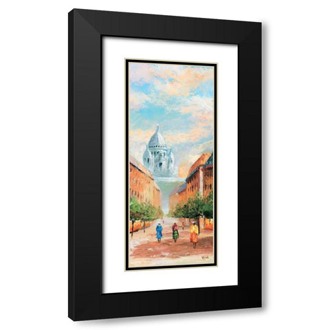 Paris VII Black Modern Wood Framed Art Print with Double Matting by Renee