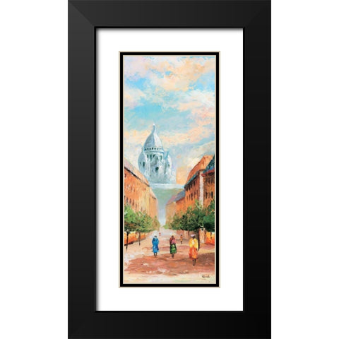 Paris VII Black Modern Wood Framed Art Print with Double Matting by Renee