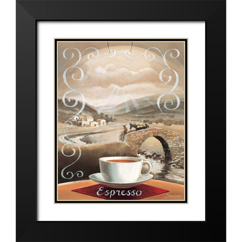 Espresso Black Modern Wood Framed Art Print with Double Matting by Jasper