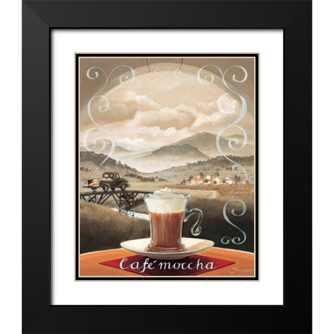 Cafe Moccha Black Modern Wood Framed Art Print with Double Matting by Jasper