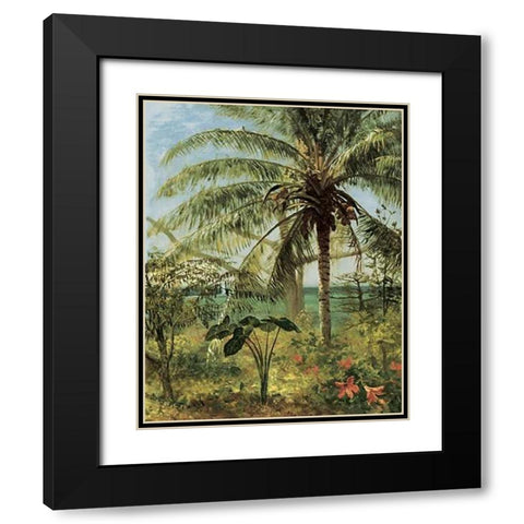 Palm Tree, Nassau 1892 Black Modern Wood Framed Art Print with Double Matting by Bierstadt, Albert