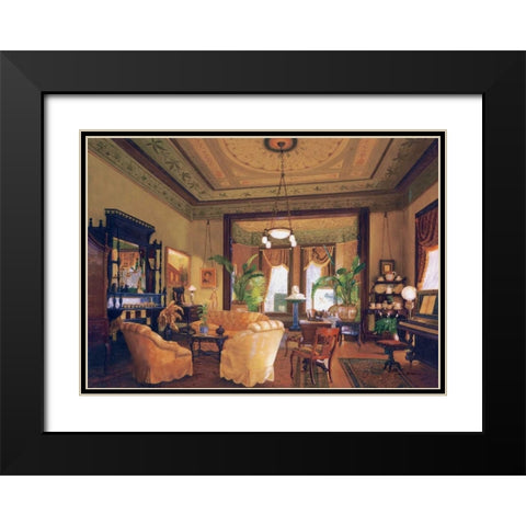 Gold Music Room Black Modern Wood Framed Art Print with Double Matting by Brodie, Ian