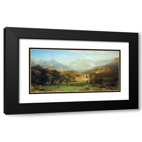 The Rocky Mountains, Landers Peak Black Modern Wood Framed Art Print with Double Matting by Bierstadt, Albert