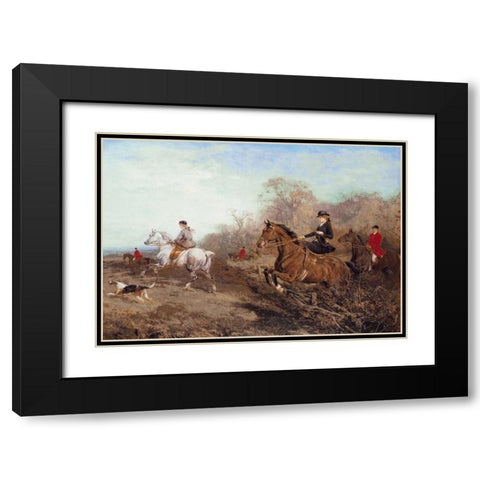Out for a Scamper Black Modern Wood Framed Art Print with Double Matting by Hardy, Heywood