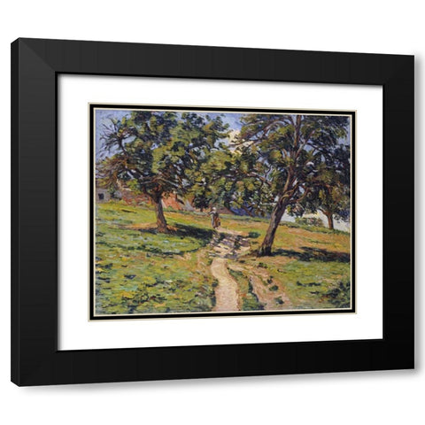 Pathe at Damiette Black Modern Wood Framed Art Print with Double Matting by Guillaumin, Armand
