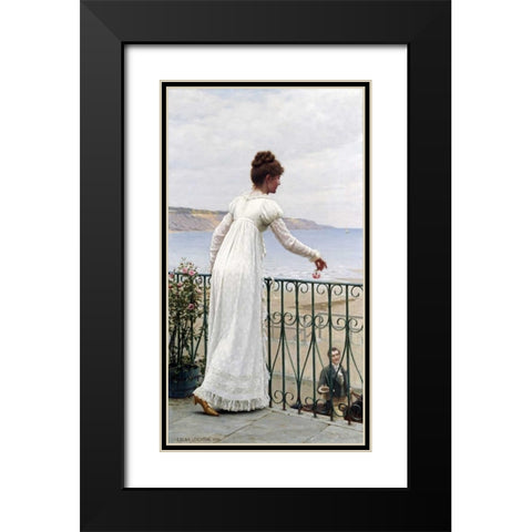 A Favour Black Modern Wood Framed Art Print with Double Matting by Leighton, Edmund Blair