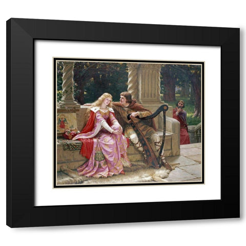 The End of The Song Black Modern Wood Framed Art Print with Double Matting by Leighton, Edmund Blair