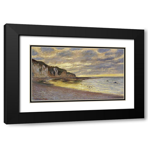 Pointe de Lailly, maree basse Black Modern Wood Framed Art Print with Double Matting by Monet, Claude