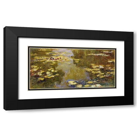 The Lily Pond Black Modern Wood Framed Art Print with Double Matting by Monet, Claude