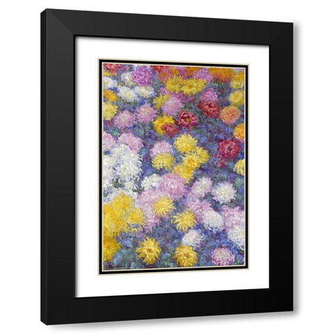 Museumysanthemums Black Modern Wood Framed Art Print with Double Matting by Monet, Claude