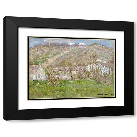 The Hamlet of Falaise, near Giverny, 1883 Black Modern Wood Framed Art Print with Double Matting by Monet, Claude