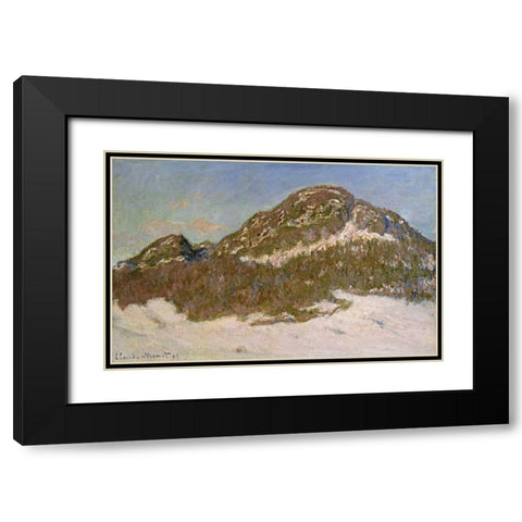 Mount Kolsaas in Sunlight Black Modern Wood Framed Art Print with Double Matting by Monet, Claude