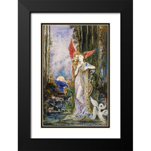 Inspiration Black Modern Wood Framed Art Print with Double Matting by Moreau, Gustave