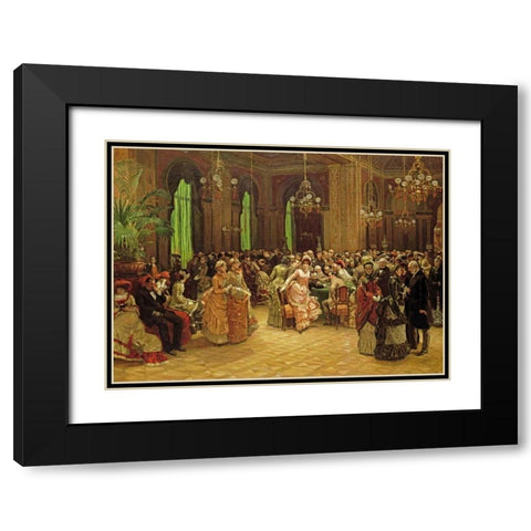 The Casino, Monte Carlo Black Modern Wood Framed Art Print with Double Matting by Bokelmann, Christian Ludwig