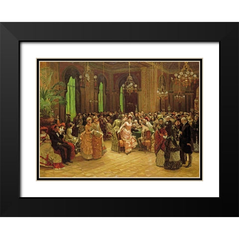 The Casino, Monte Carlo Black Modern Wood Framed Art Print with Double Matting by Bokelmann, Christian Ludwig