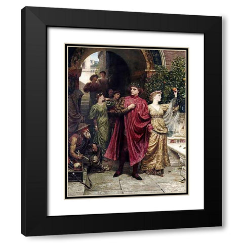 The Symbol Black Modern Wood Framed Art Print with Double Matting by Dicksee, Frank