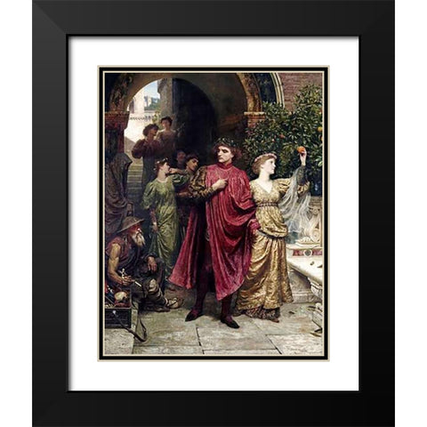 The Symbol Black Modern Wood Framed Art Print with Double Matting by Dicksee, Frank