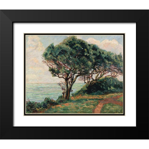 La Pointe De La Pierriere, St. Palais Black Modern Wood Framed Art Print with Double Matting by Guillaumin, Armand