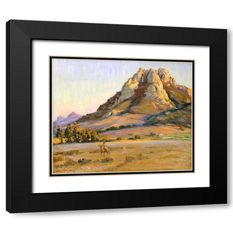 Castle Crags, San Luis Obispo Black Modern Wood Framed Art Print with Double Matting by Hazard, Arthur Merton