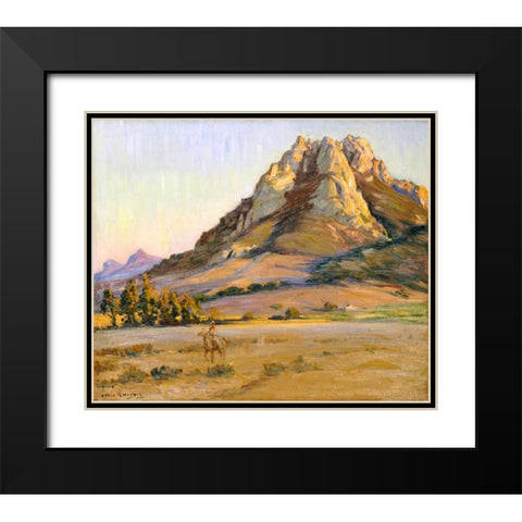 Castle Crags, San Luis Obispo Black Modern Wood Framed Art Print with Double Matting by Hazard, Arthur Merton