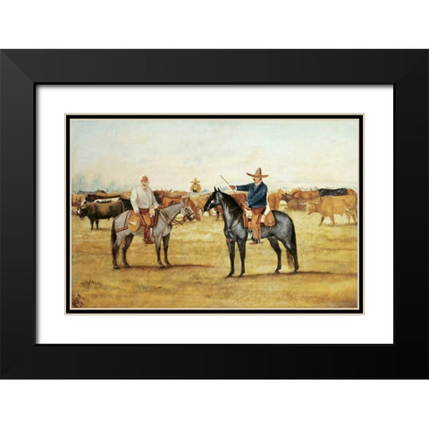 Cortame Al Toro Pinto, 1912 Black Modern Wood Framed Art Print with Double Matting by Icaza, Ernesto