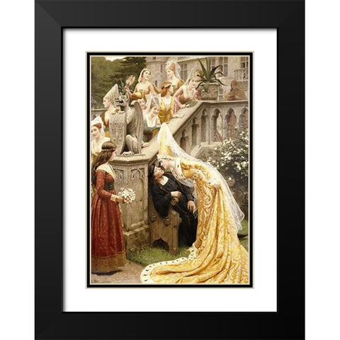 Alain Chartier Black Modern Wood Framed Art Print with Double Matting by Leighton, Edmund Blair