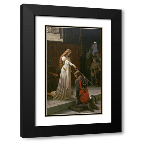 The Accolade Black Modern Wood Framed Art Print with Double Matting by Leighton, Edmund Blair