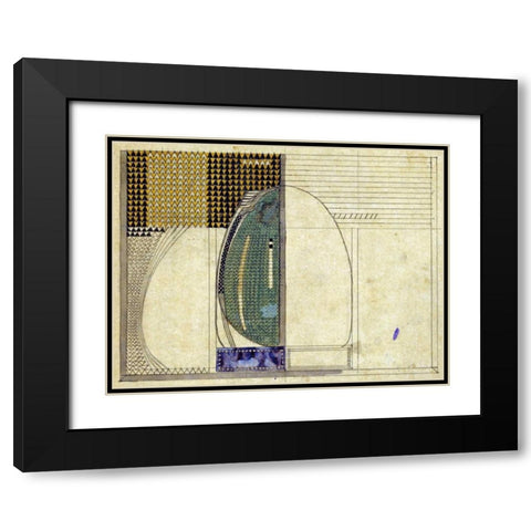 Design, 1916 For W.J Bassett-Lowke Esq Black Modern Wood Framed Art Print with Double Matting by Mackintosh, Charles Rennie