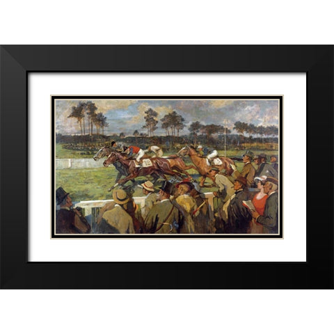 Racing, Hoppe-Garden, Berlin Black Modern Wood Framed Art Print with Double Matting by Berlin School
